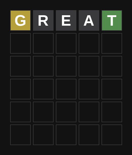 Guess 1/6 (5 left)

⏰ Time remaining: 9m 44s